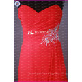 ED Bridal Elegant Sweetheart A Line Chiffon Long Red Bridesmaid Dress With Beaded Sash